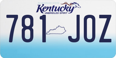 KY license plate 781JOZ