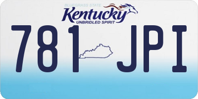 KY license plate 781JPI