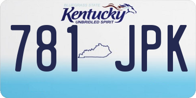 KY license plate 781JPK