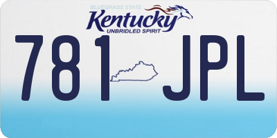 KY license plate 781JPL