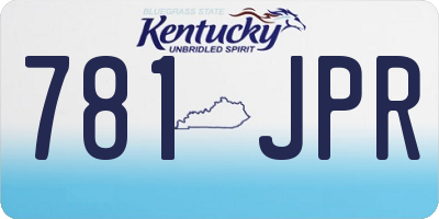 KY license plate 781JPR