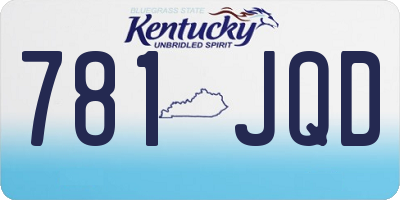 KY license plate 781JQD