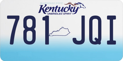 KY license plate 781JQI