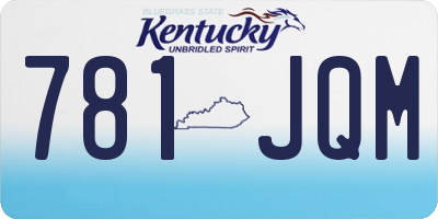 KY license plate 781JQM