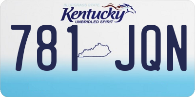 KY license plate 781JQN