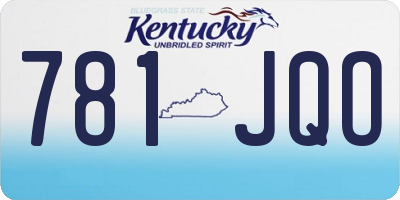 KY license plate 781JQO