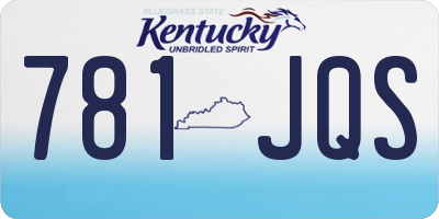 KY license plate 781JQS