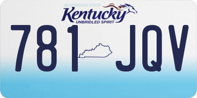 KY license plate 781JQV