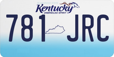 KY license plate 781JRC