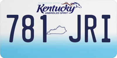KY license plate 781JRI