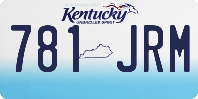 KY license plate 781JRM