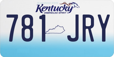 KY license plate 781JRY