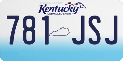 KY license plate 781JSJ