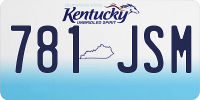 KY license plate 781JSM