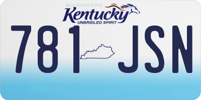 KY license plate 781JSN