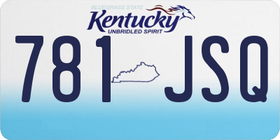 KY license plate 781JSQ