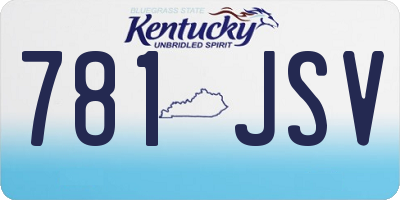KY license plate 781JSV