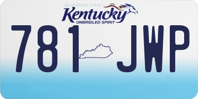 KY license plate 781JWP