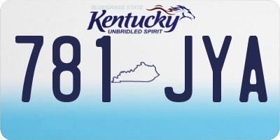 KY license plate 781JYA