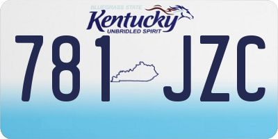 KY license plate 781JZC