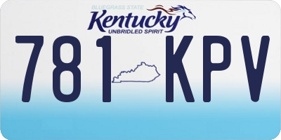 KY license plate 781KPV