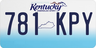 KY license plate 781KPY