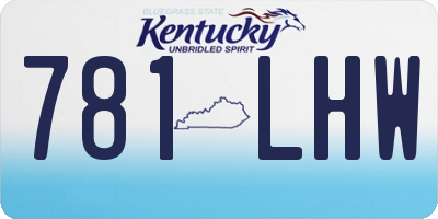 KY license plate 781LHW