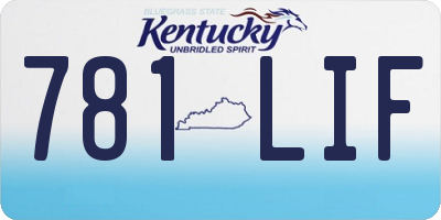 KY license plate 781LIF
