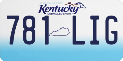 KY license plate 781LIG