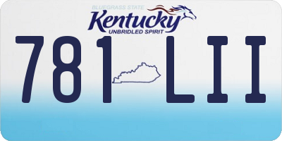 KY license plate 781LII