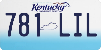 KY license plate 781LIL