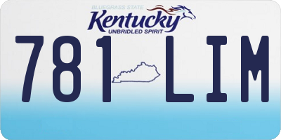 KY license plate 781LIM
