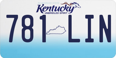 KY license plate 781LIN