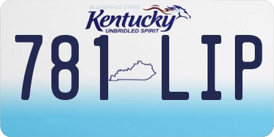 KY license plate 781LIP