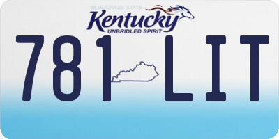 KY license plate 781LIT