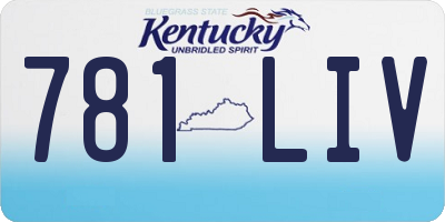 KY license plate 781LIV