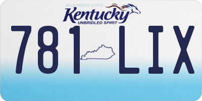 KY license plate 781LIX