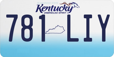 KY license plate 781LIY