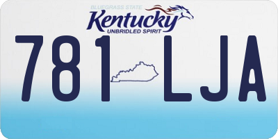KY license plate 781LJA