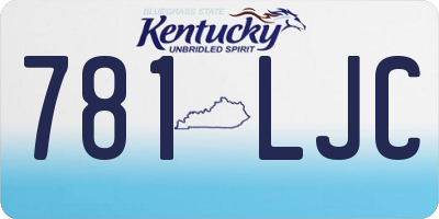 KY license plate 781LJC