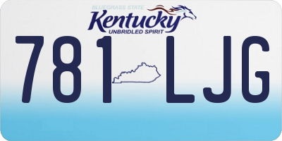 KY license plate 781LJG