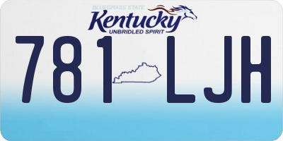 KY license plate 781LJH