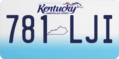 KY license plate 781LJI