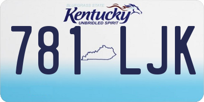 KY license plate 781LJK