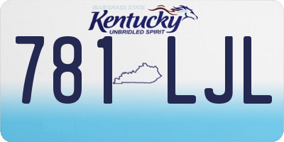 KY license plate 781LJL