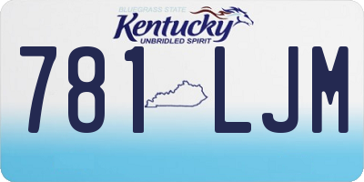 KY license plate 781LJM