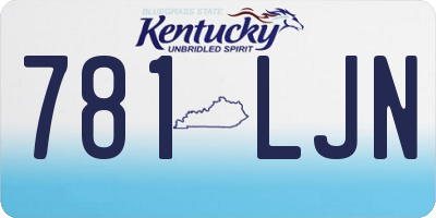 KY license plate 781LJN