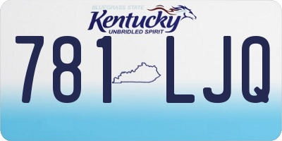 KY license plate 781LJQ