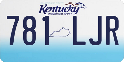 KY license plate 781LJR