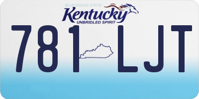 KY license plate 781LJT